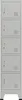 A tall, narrow gray metal locker unit with five doors. Voir les images du produit