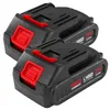Two black and red battery packs are shown from a diagonal angle against a white background. Podgląd zdjęcia produktu