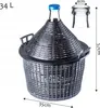 Set di damigiane in vetro KADAX "Alatri", con cestello in Anteprima dell’immagine prodotto 3