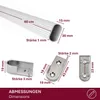 HOOZ® Vešiak na oblečenie, 60 cm, oválny, hliník [MONTÁŽ NA Náhľad obrázku produktu 4