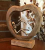 Scultura figura 29x9x30 cm madre bambino giocare gioia Anteprima dell’immagine prodotto 7