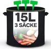 Vrecúško na rastliny 15 l – 3 ks z netkanej textílie s 3 Náhľad obrázku produktu 1