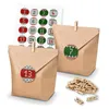 Adventskalender Set 28 Geschenktüten Klammern + Sticker Produktbild-Vorschau 1