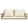 vidaXL Hängebank mit Kissen Beige 109x62x40 cm Poly Rattan Produktbild-Vorschau 4
