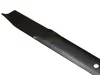 A close-up, angled view of a black lawnmower blade against a white background. Náhľad obrázku produktu