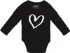Huuraa Baby Body Herz Heart 62 Black  Baumwolle Fairtrade Produktbild-Vorschau 1