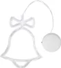 A clear, studio shot of a Christmas bell-shaped window light with a battery pack. Produktbild-Vorschau
