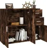 vidaXL Příborník kouřový dub 91x29,5x75 cm výrobek ze dřeva Náhled obrázku produktu 4