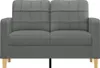 ZMH Canapé 2 places gris foncé 120 cm Tissu Voir les images du produit 1