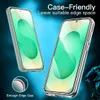 Two smartphones are shown with protective screen protectors, highlighting their case-friendly design. Produktbild-Vorschau