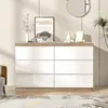 MODFU Commode De Rangement Avec 6 Tiroirs, Structure Solide Voir les images du produit 2