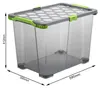 Rotho 3er Set Aufbewahrungsbox mit Rollen 65L Evo Total - Produktbild-Vorschau 4