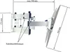 TV Wandhalterung schwenkbar neigbar Weiss Wandhalter LCD Produktbild-Vorschau 4