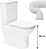 SAT Brevis Stand-WC Kombi-WC Toilette Set spülrandlos mit Produktbild-Vorschau 1