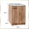 A kitchen cabinet with a sink and dimensions shown. Náhľad obrázku produktu