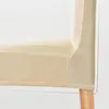 Elastischer Velvet-Stuhlbezug in Beige für verschiedene Produktbild-Vorschau 5