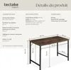 Table de bureau Jenkins - Bois foncé industriel, rustique, Voir les images du produit 6