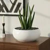 Kvetináč, keramická misa, lesklá biela, Ø 25,5 cm, hladká, Náhľad obrázku produktu 5