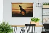MuchoWow® Wandteppich Wandbehang Wolf - Sonne - Produktbild-Vorschau 2