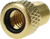 A close-up of a brass valve adapter with a black rubber seal. Produktbild-Vorschau
