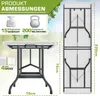 tillvex Gartentisch 220x70cm klappbar Weiß Kunststoff | Produktbild-Vorschau 2