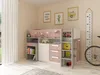 Halbhochbett Beau 90x200 mit Schreibtisch - altrosa Produktbild-Vorschau 12