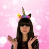 LED Einhorn Haarreif LITTLE UNICORN goldenes Einhorn - bunt Produktbild-Vorschau 5