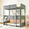 Dreibett Etagenbett 90 x 200 cm, modulares Kinderbett mit 3 Produktbild-Vorschau 1