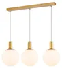 ZMH Hängelampe Esstisch Pendelleuchte Glas E27 Gold Produktbild-Vorschau 10