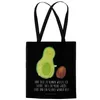 Mr. & Mrs. Panda Tote Bag Avocado Kern rollt - Schwarz - Produktbild-Vorschau 3
