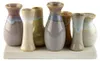 Handgefertigte kleine Keramik Deko Blumenvasen Set aus 7 Produktbild-Vorschau 7