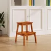 vidaXL Stupátko se 2 schůdky 40x38x50 cm Masivní dřevo Náhled obrázku produktu 2