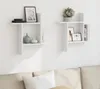vidaXL Étagères murales 2 pcs. Blanc 50x12x50 cm Bois Voir les images du produit 9