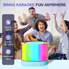 Karaoke Maschine mit 2 kabellosen Mikrofonen, tragbarer Produktbild-Vorschau 6