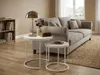 Tavolino rotondo 2 pezzi marmo bianco gambe 53/43 cm set da Anteprima dell’immagine prodotto 3