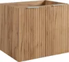 A close-up studio shot of a wooden bathroom cabinet with two doors. Anteprima dell’immagine prodotto