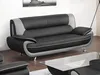 Sofa 3-Sitzer - Kunstleder - Schwarz & Grau - NIGEL Produktbild-Vorschau 2