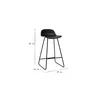 Miliboo - Design-Barhocker schwarz H65 cm (2er-Satz) ELLA Produktbild-Vorschau 8
