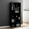 vidaXL Bücherregal Schwarz 67x24x161 cm Holzwerkstoff Produktbild-Vorschau 2