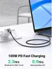 Ugreen Kątowy Kabel USB-C do USB-C 100W, 2m - Czarny Podgląd zdjęcia produktu 13