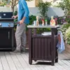 Keter Table d'appoint / Table barbecue 1 porte graphite Voir les images du produit 12