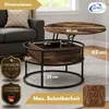 Couchtisch SWING Braun mit verstellbarer Tischplatte & Produktbild-Vorschau 4
