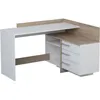 Bureau d'angle « Thales » en blanc / chêne Sonoma - 128,8 x Voir les images du produit 1