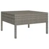 9-tlg. Garten-Lounge-Set mit Auflagen Poly Rattan Grau , Produktbild-Vorschau 4