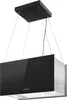 A modern island range hood suspended from the ceiling by wires. Náhľad obrázku produktu