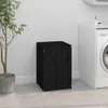 vidaXL Wäschetruhe Schwarz 44x44x66 cm Massivholz Kiefer Produktbild-Vorschau 3