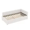 A white daybed with a slatted mattress base is shown against a white background. Náhled obrázku produktu