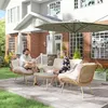 Gartenmöbel Set 4-teilig Polyrattan Lounge-Set mit Produktbild-Vorschau 11
