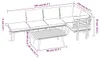 vidaXL 6-tlg. Garten-Lounge-Set mit Kissen Massivholz Produktbild-Vorschau 8