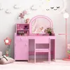 A child's vanity set in a bedroom with decorative elements. Podgląd zdjęcia produktu
